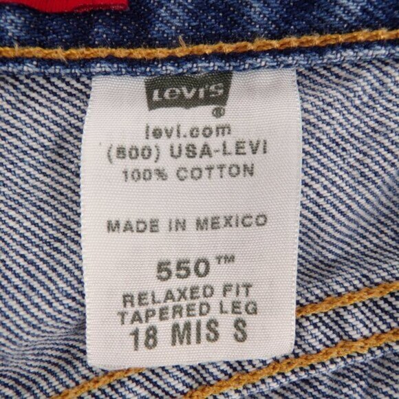 Levi's Women's Classic Relaxed Fit Tapered Leg 550 Blue Jeans - size 18 MIS S - Picture 11 of 11